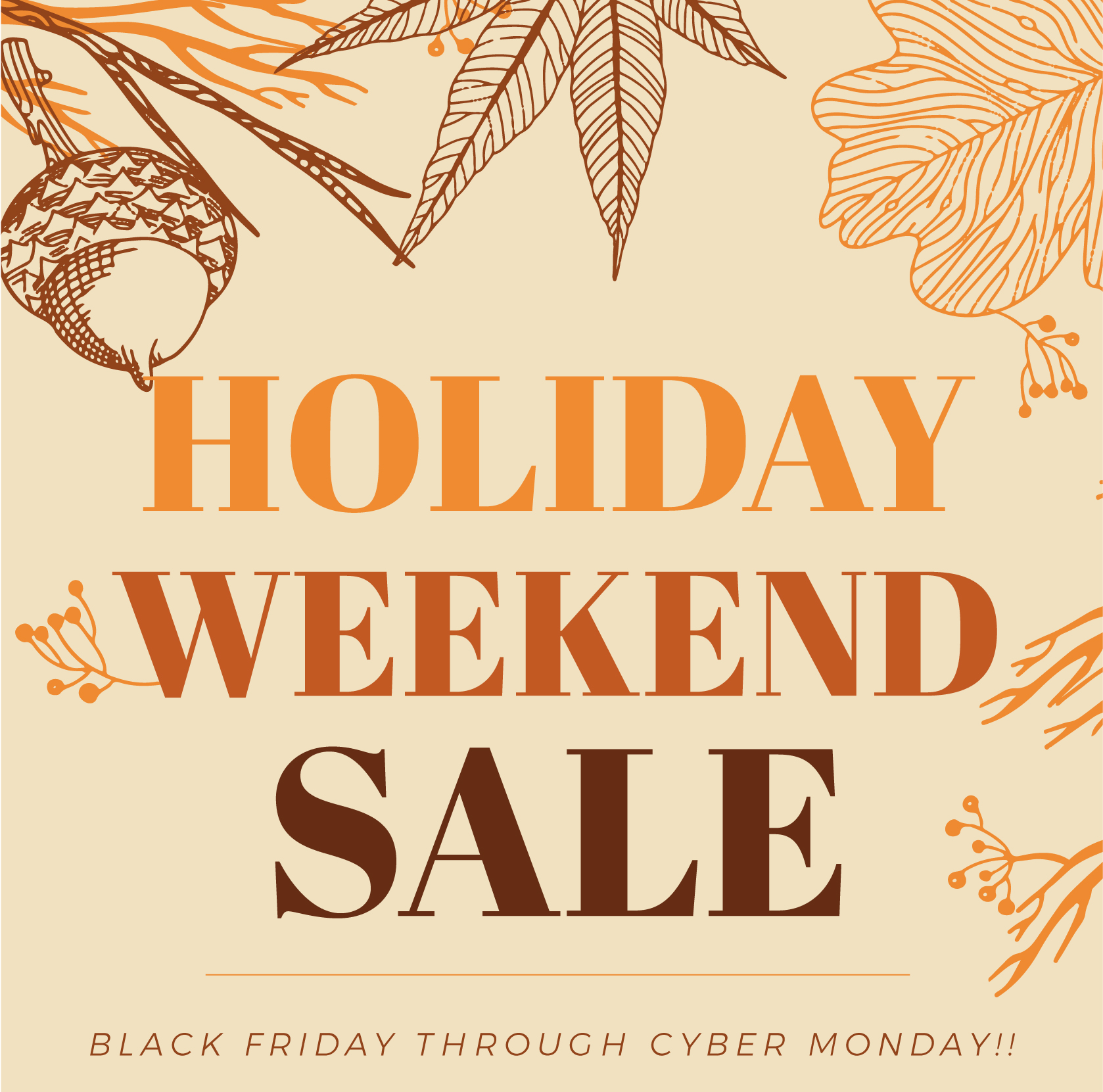 Enjoy up to 30% off the entire website now through Cyber Monday!! (Some exclusions apply)