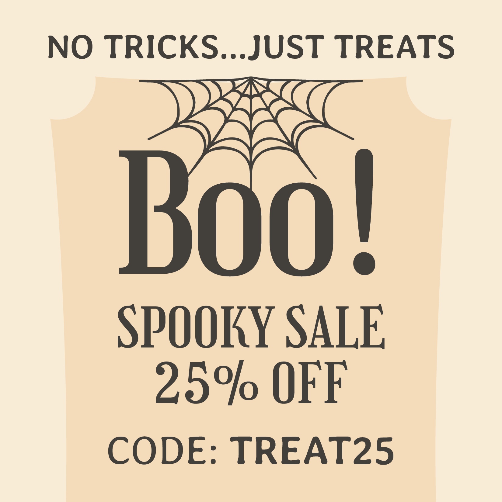 Treat yourself to something sweet!! 25% OFF entire order (excluding sale items) today, Oct. 29-31! Don't miss this sale!